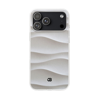 White Lite Phone Case for iPhone - Arctic Flow Ridges