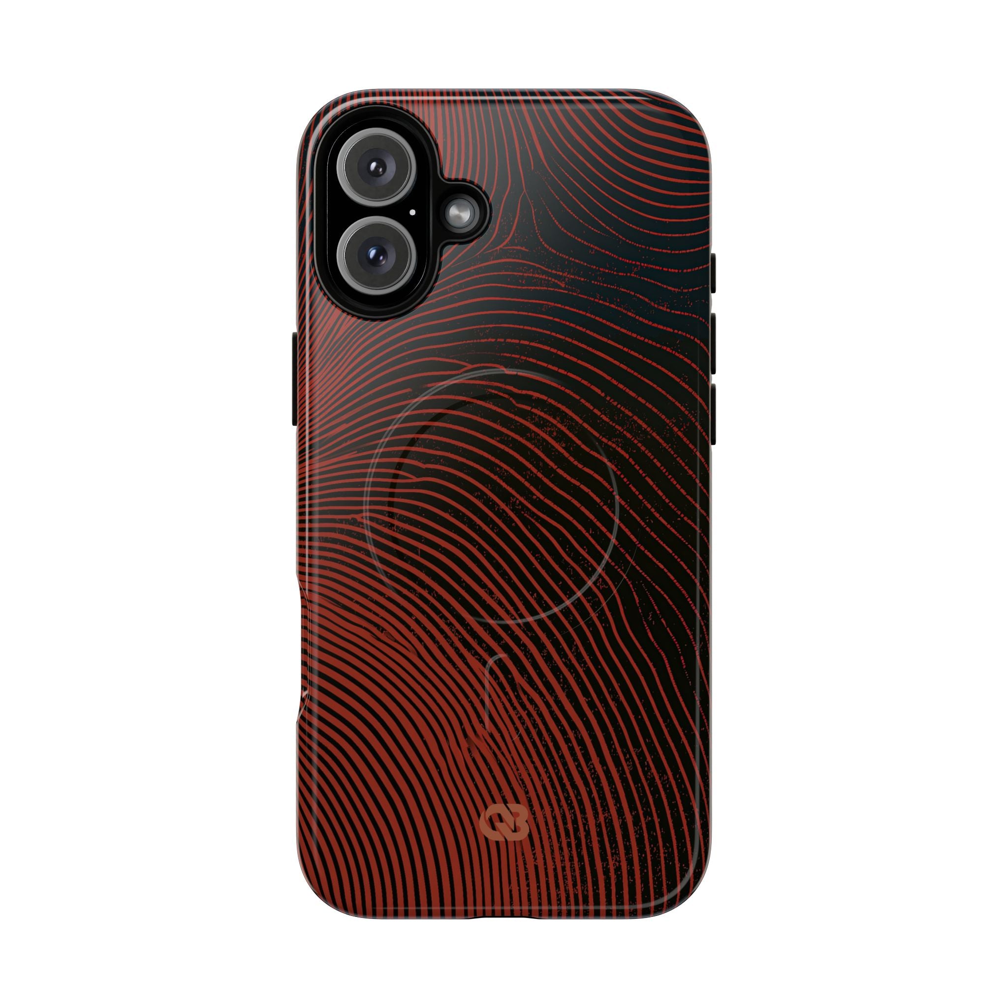 Red Tough 2.0 Magsafe Phone Case for iPhone - Terracotta Nerve Map