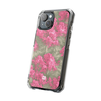 Digital Blossom · Clear Impact Magnetic Phone Case for iPhone · Pink