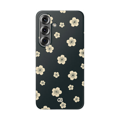 Teal Lite Phone Case for Samsung - Obsidian Cream Petals