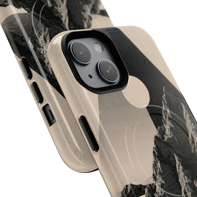 Beige Tough 2.0 Magsafe Phone Case for iPhone - Obsidian Summit Parchment