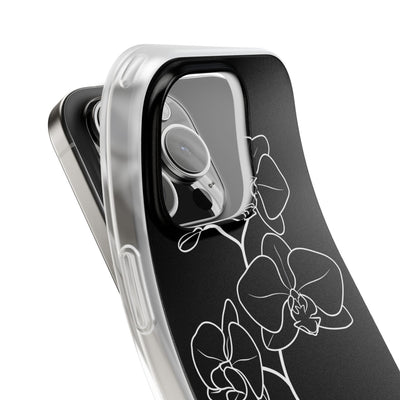 Black Lite Phone Case for iPhone - Noir Alabaster Orchid