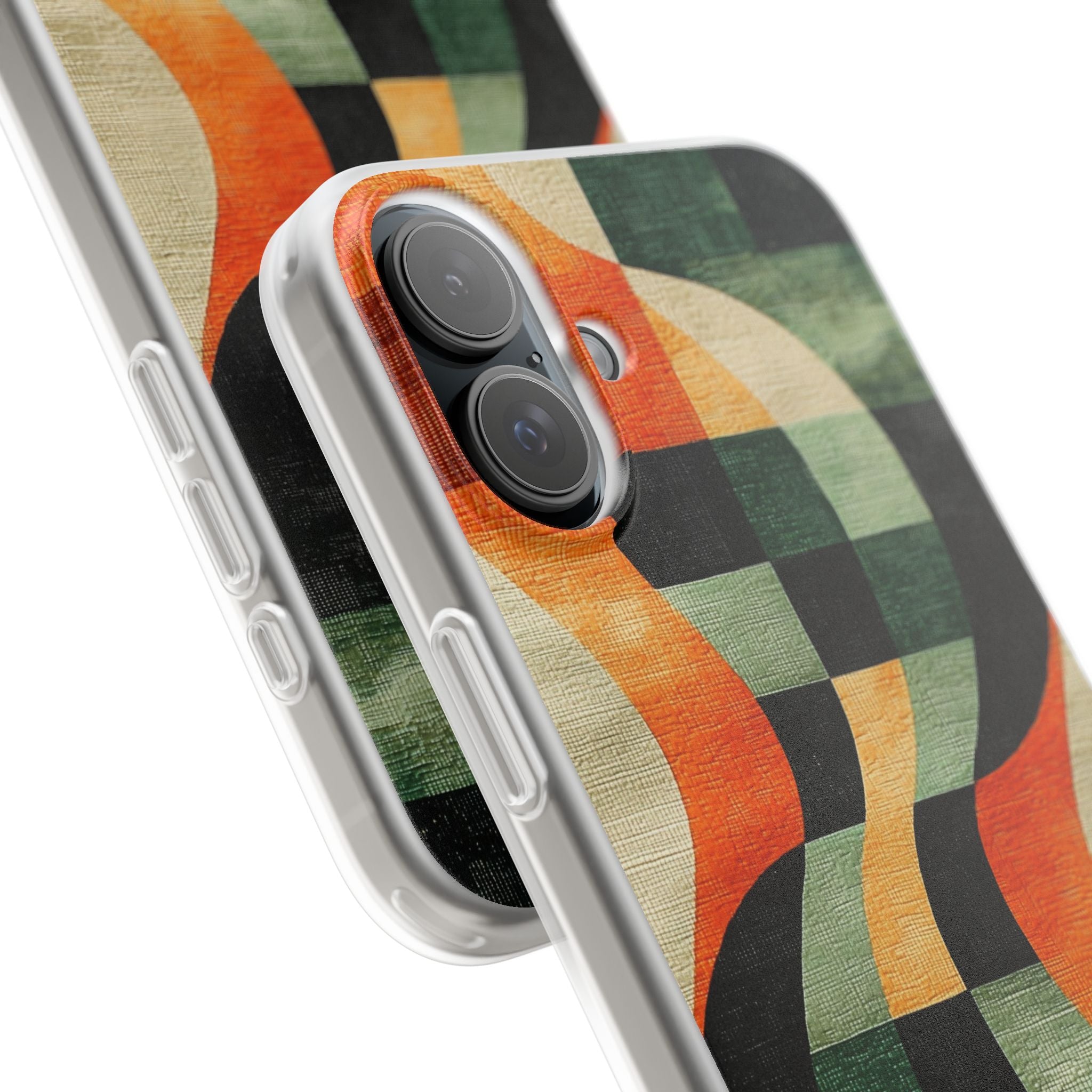 Burnt Orange Curve · Soft Phone Case for iPhone