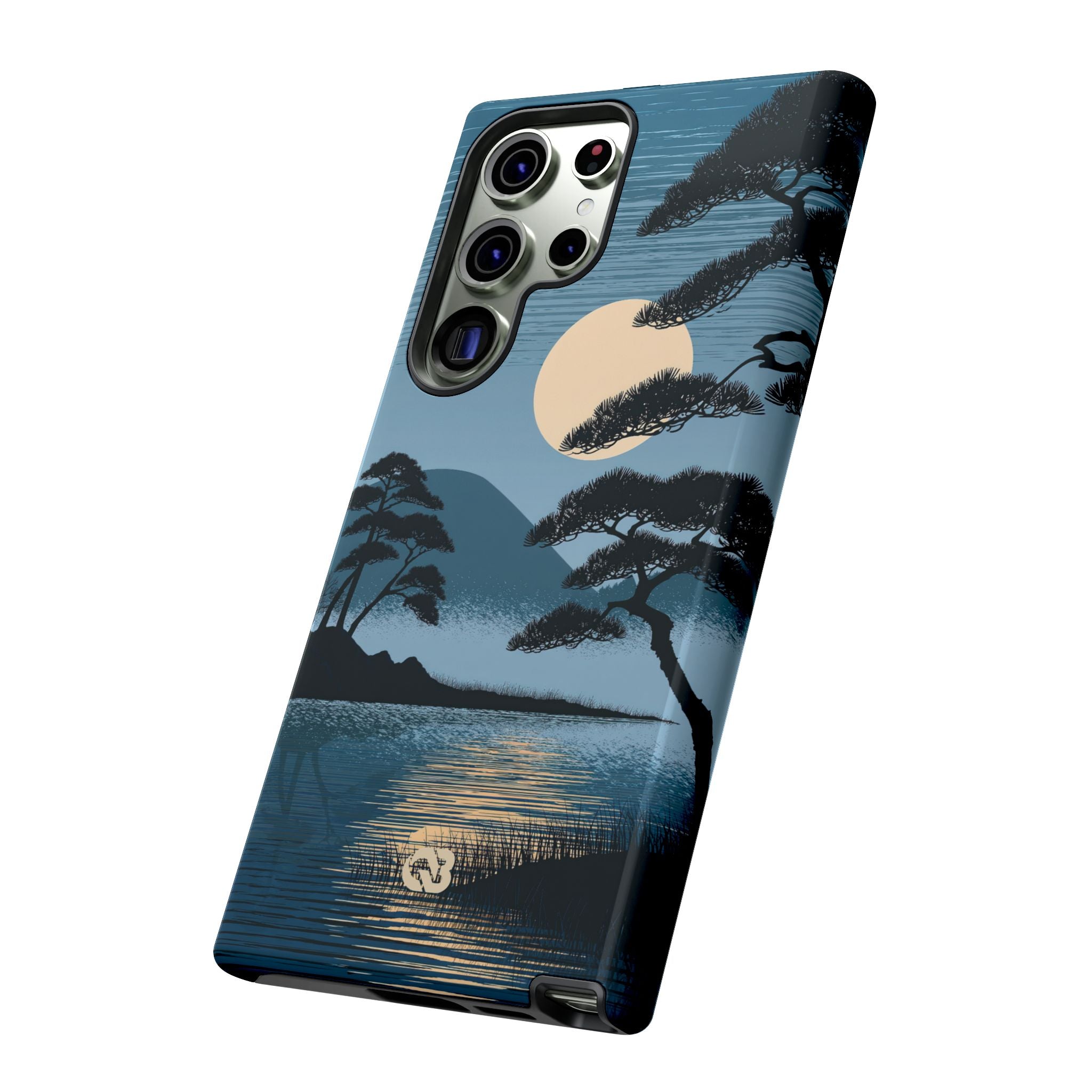 Blue Tough Phone Case for Samsung - Midnight Kyoto Pine