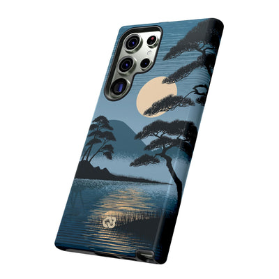 Blue Tough Phone Case for Samsung - Midnight Kyoto Pine