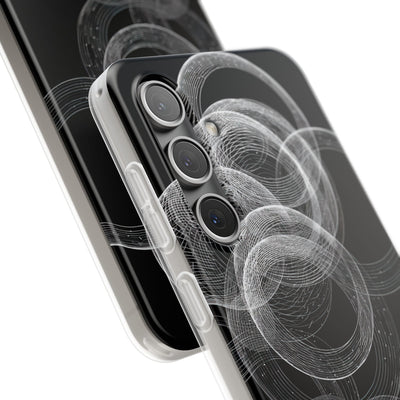 Black Lite Phone Case for Samsung - Kinetic Wireframe Orbit