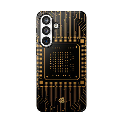 Gold Tough Phone Case for Samsung - Cyber Gold Processor