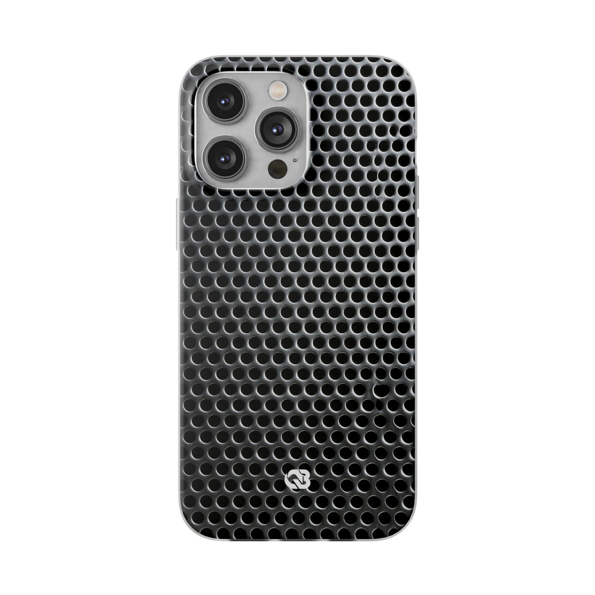 Brushed Perforated Steel · Lite Phone Case for iPhone ·  Silver