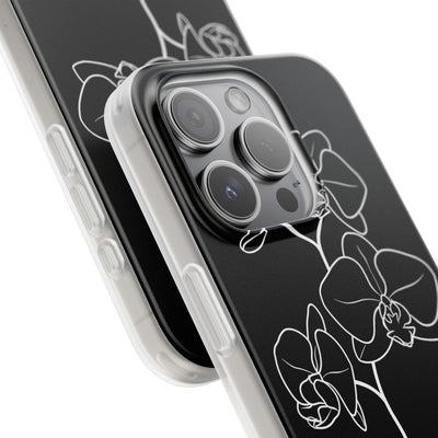Black Lite Phone Case for iPhone - Noir Alabaster Orchid