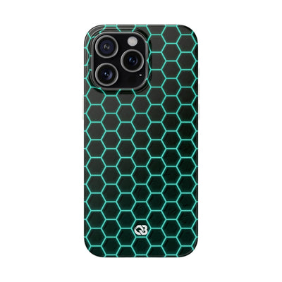 Neon Hex Spectrum · Lite Phone Case for iPhone ·  Teal
