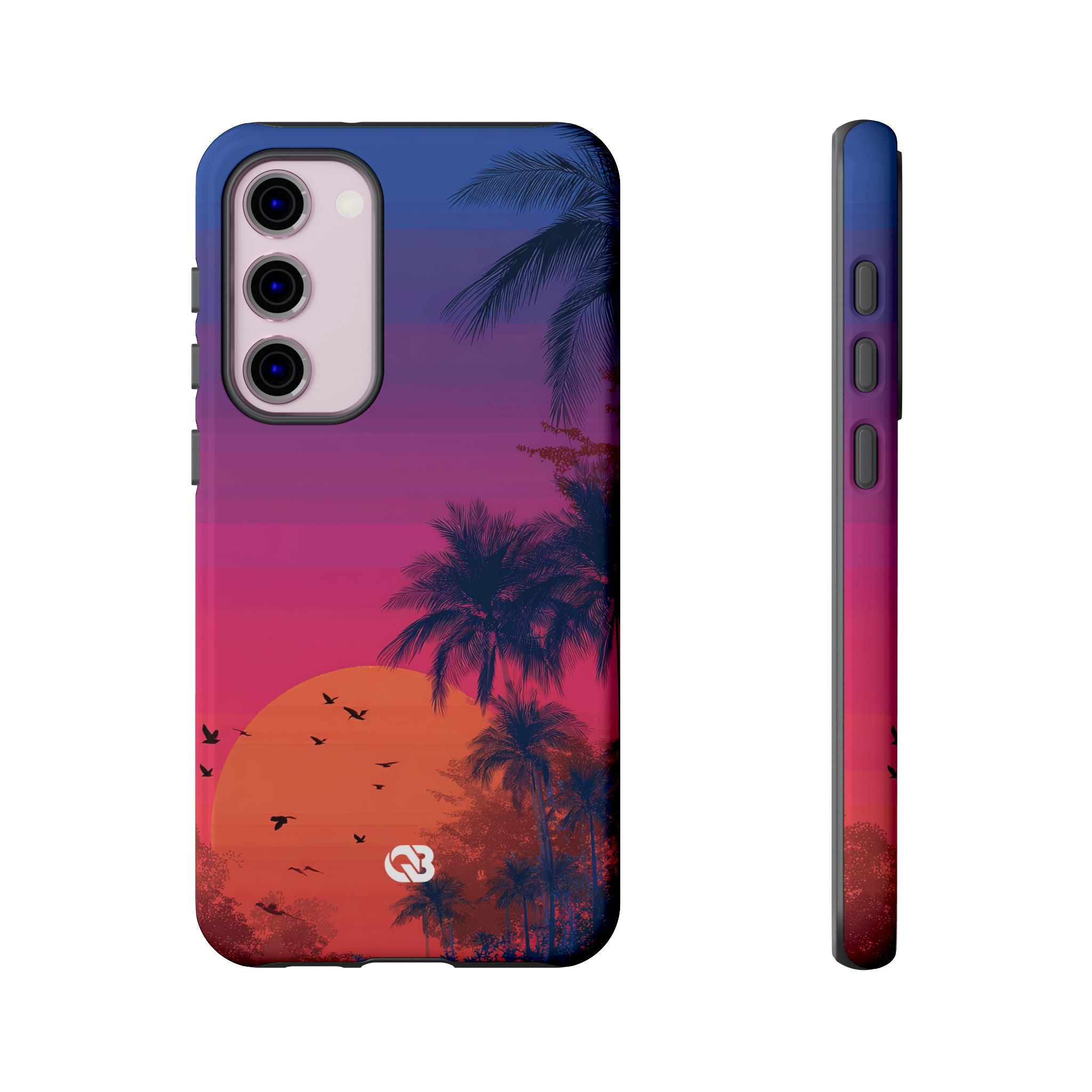 Neon Horizon Palms · Tough Coque de téléphone pour Samsung
