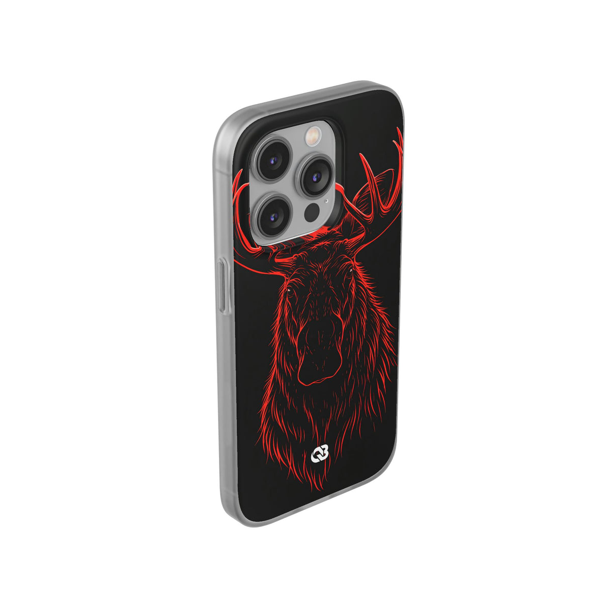Nordic Moose Contour · Lite Phone Case for iPhone ·  Red