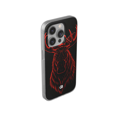 Nordic Moose Contour · Lite Phone Case for iPhone ·  Red