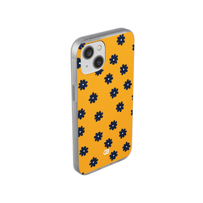 Navy Daisy Mustard · Soft Phone Case for iPhone