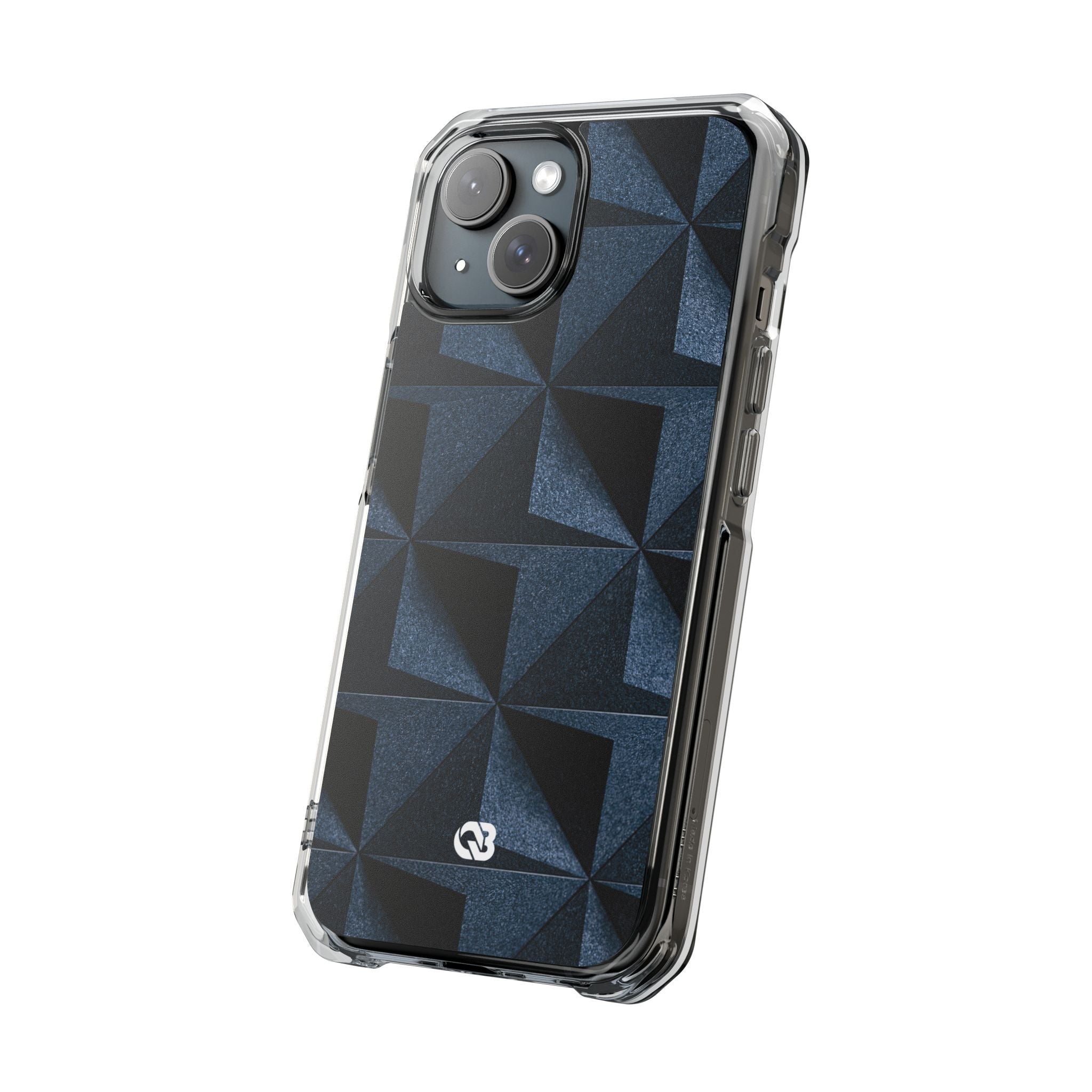 Blue Impact MagSafe Phone Case for iPhone - Indigo Basalt Facets