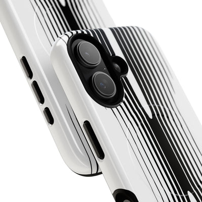 White Tough 2.0 Magsafe Phone Case for iPhone - Kinetic Mono Distortion