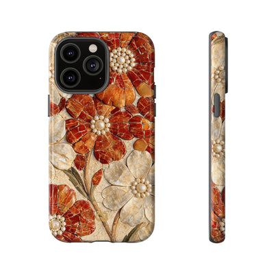 Carnelian Pearl Bloom · Tough Phone Case for iPhone · Orange
