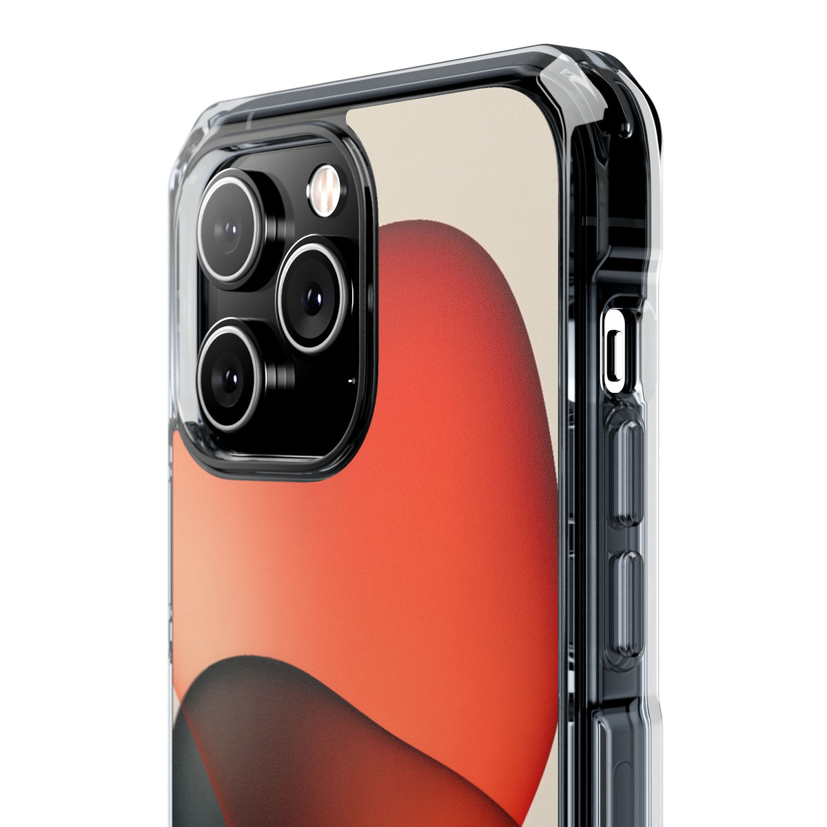 Translucent Crimson Form · Clear Impact Magnetic Phone Case for iPhone · Red
