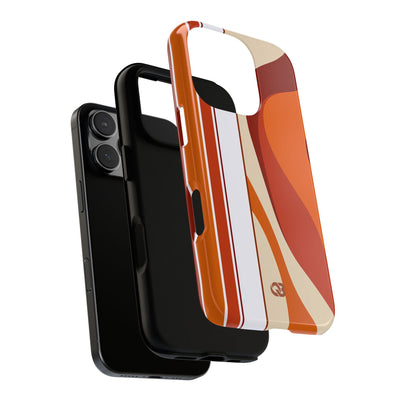 Orange Tough Phone Case for iPhone - Terracotta Metro Line