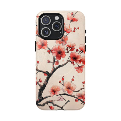 Crimson Silk Flora · Tough+ Custodia per iPhone · Magsafe