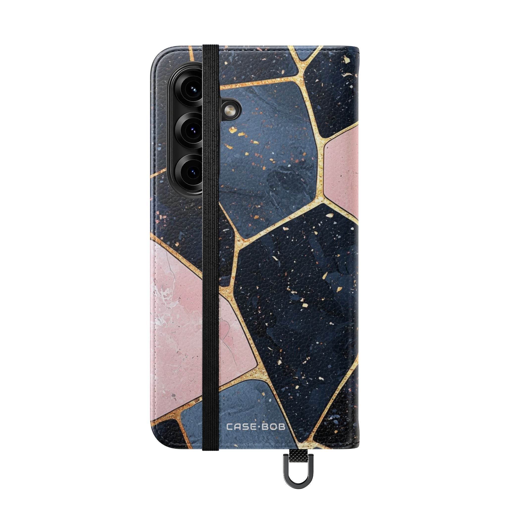 Golden Mosaic Navy - Samsung S25 Case - Wallet