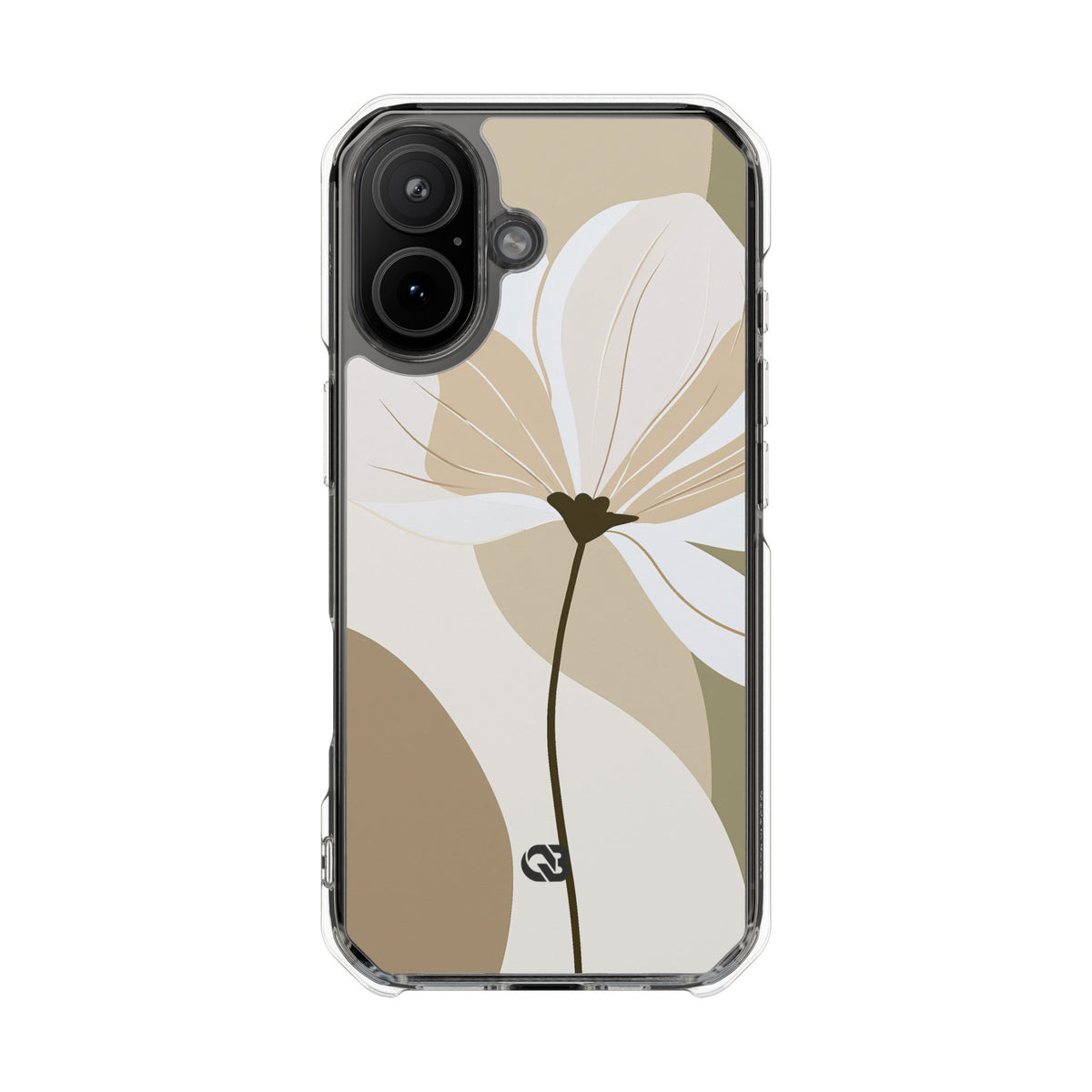 Soft Petal Bloom · Clear Impact Magnetic Phone Case for iPhone ·  Beige