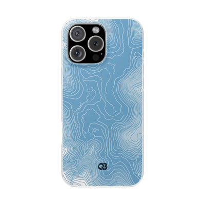 Blue Lite Phone Case for iPhone - Glacial Ridge Topo