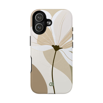 Beige Tough 2.0 Magsafe Phone Case for iPhone - Sage Linen Magnolia
