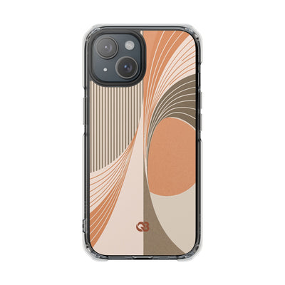 Orange Impact MagSafe Phone Case for iPhone - Desert Arc Horizon