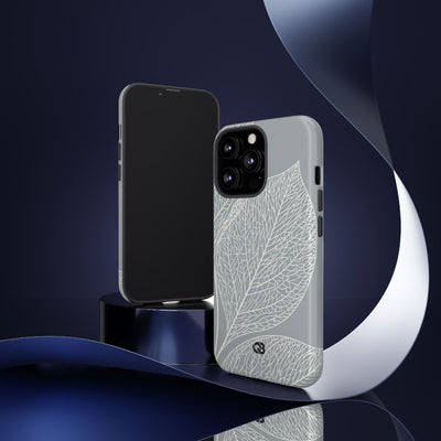 Minimal Leaf Skeleton · Tough Phone Case for iPhone · Grey