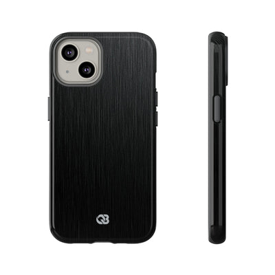 Obsidian Brushed Steel · Tough Phone Case for iPhone · Black
