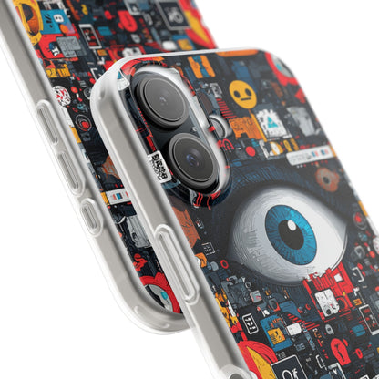 Digital Eye Blue iPhone 16 Case - Soft - CASE•BOB