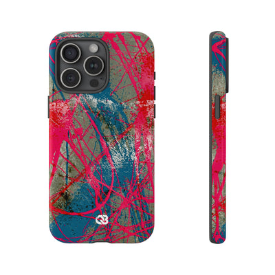 Neon Static Drip · Tough Phone Case for iPhone · Pink