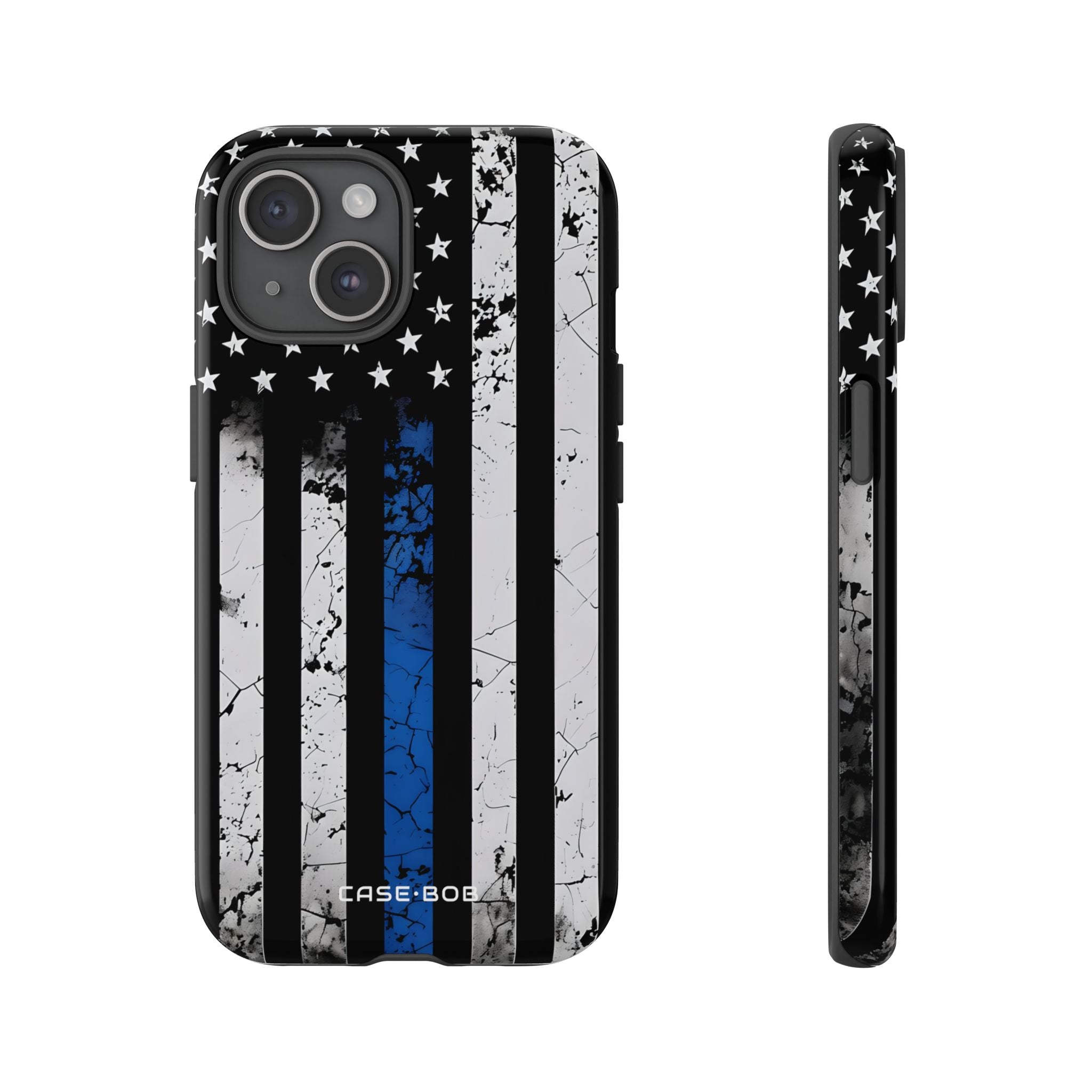 Blue Stripe Flag iPhone 15 Case - Tough