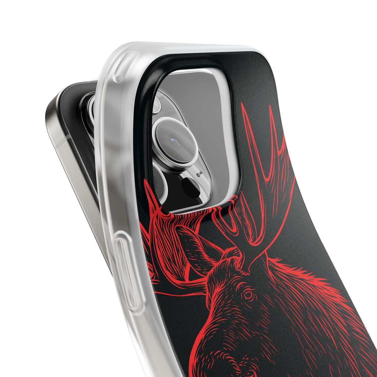 Nordic Elk · Lite Phone Case for iPhone ·  Black