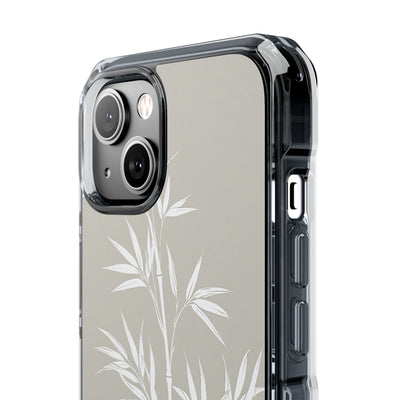Beige Impact MagSafe Phone Case for iPhone - Sandstone Bamboo Stalks