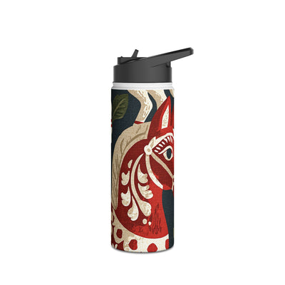 Nordic Dala Meadow · Insulated Water Bottle · Red
