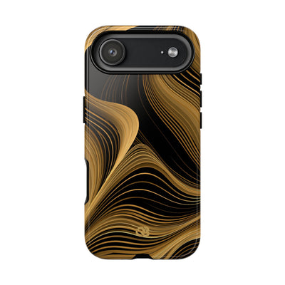 Gold Tough Phone Case for iPhone - Molten Copper Strands