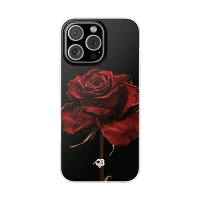 Crimson Noir Rose · Lite Phone Case for iPhone ·  Black