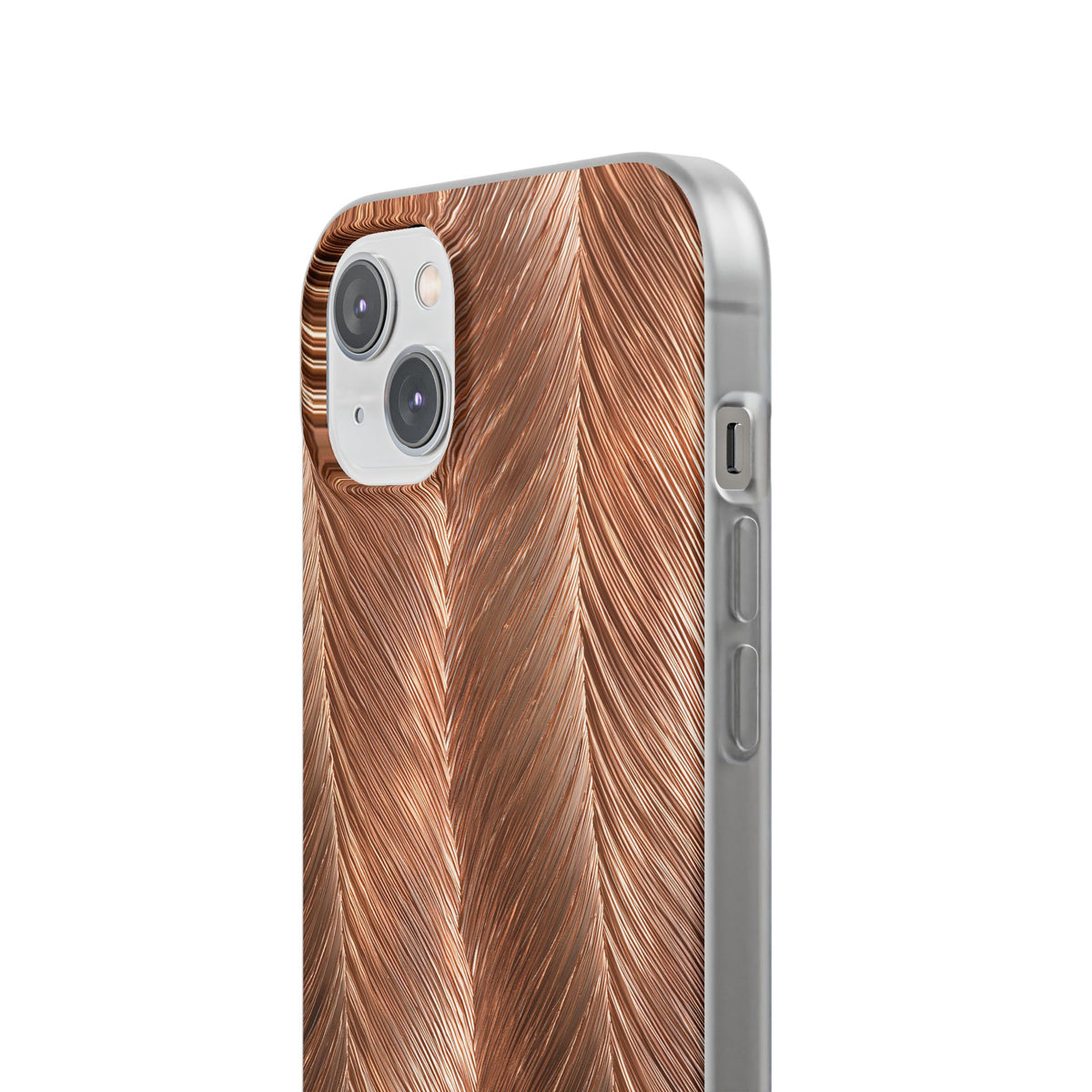 Rose Gold Weave · Lite Phone Case for iPhone ·  Brown