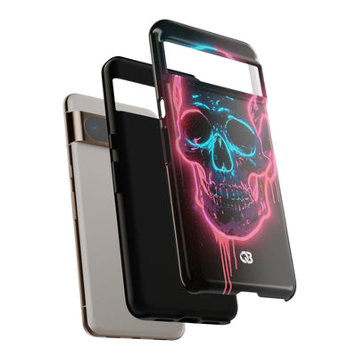 Neon Drip Skull · Tough Phone Case for Pixel ·  Black