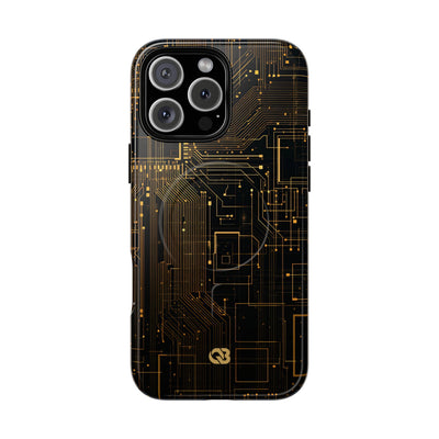 Gold Tough 2.0 Magsafe Phone Case for iPhone - Amber Core Mainframe