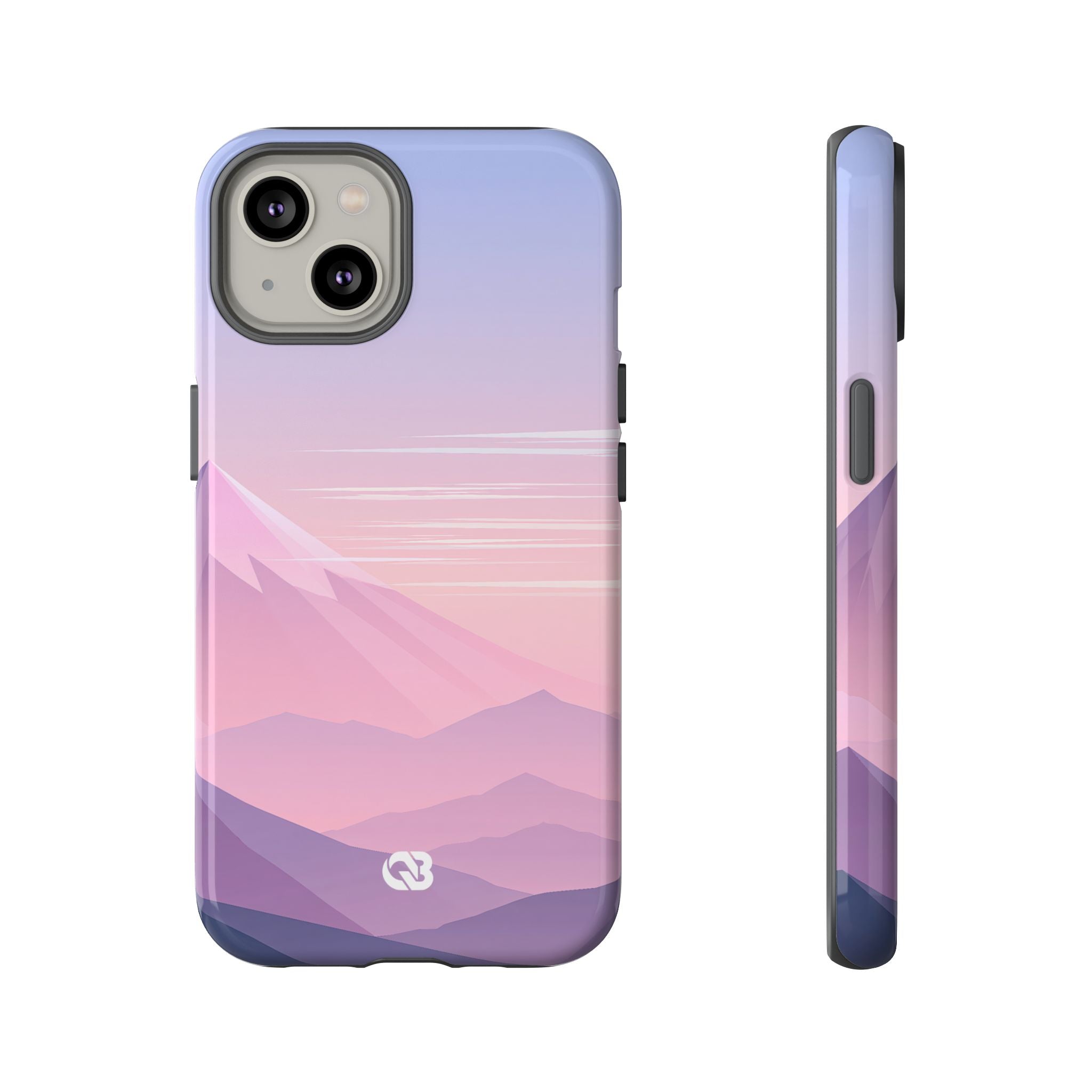 Purple Tough Phone Case for iPhone - Lavender Alpine Dawn