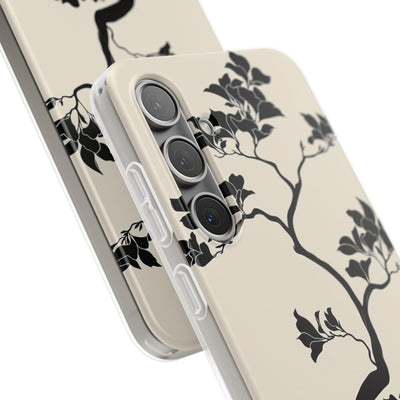 Beige Lite Phone Case for Samsung - Obsidian Bonsai Silhouette