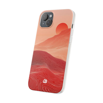 Red Lite Phone Case for iPhone - Crimson Ridge Lines