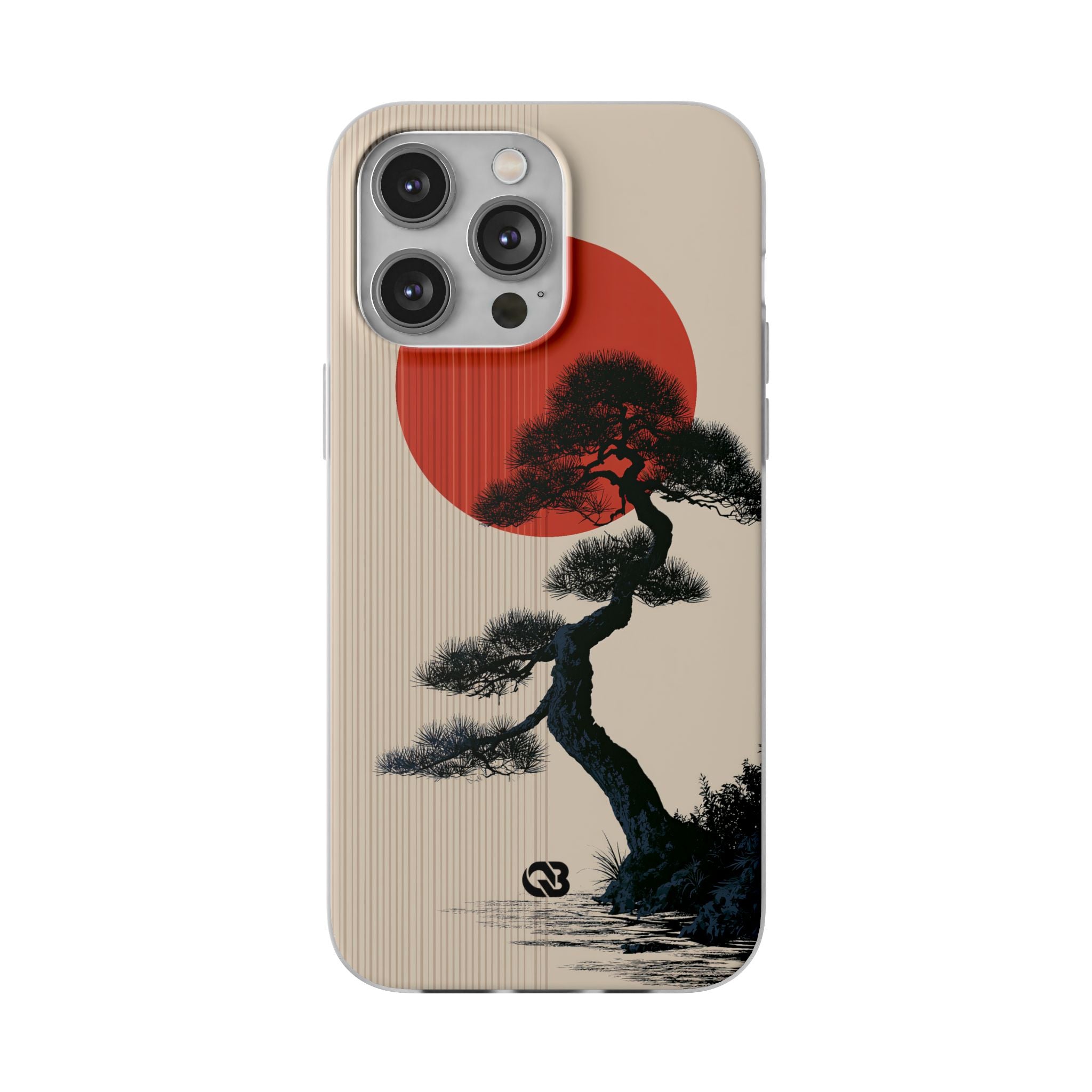 Beige Lite Phone Case for iPhone - Kyoto Crimson Pine