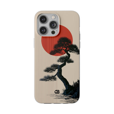 Beige Lite Phone Case for iPhone - Kyoto Crimson Pine
