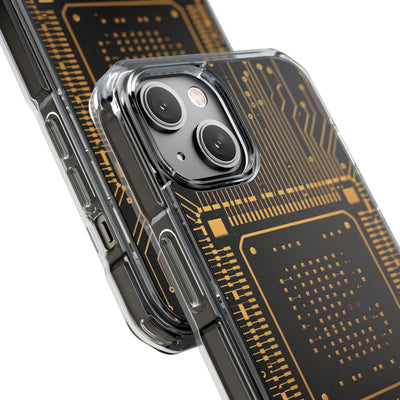 Gold Impact MagSafe Phone Case for iPhone - Cyber Gold Processor