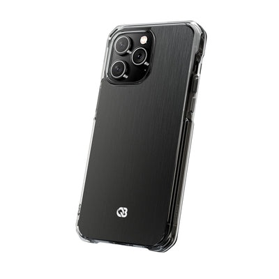 Black Impact MagSafe Phone Case for iPhone - Brushed Obsidian Slate