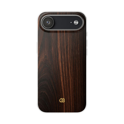 Brown Lite Phone Case for iPhone - Burnished Mahogany Grain